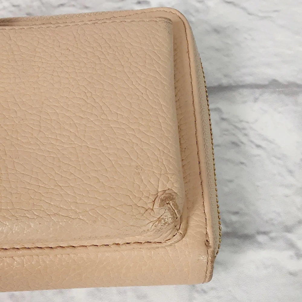 Marc and Graham nude leather zip wallet